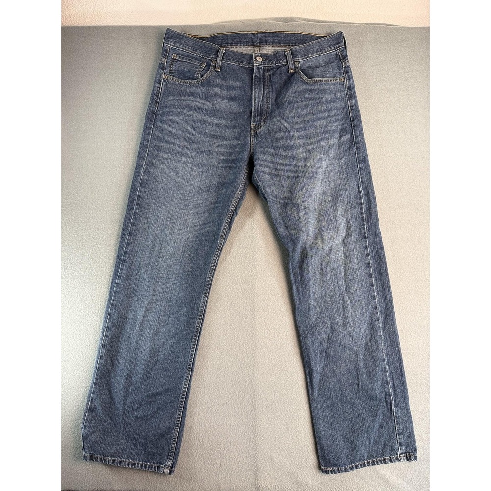 Levi's 569 Jeans Mens 36x34 Med Wash Blue Relaxed Straight Denim Casual